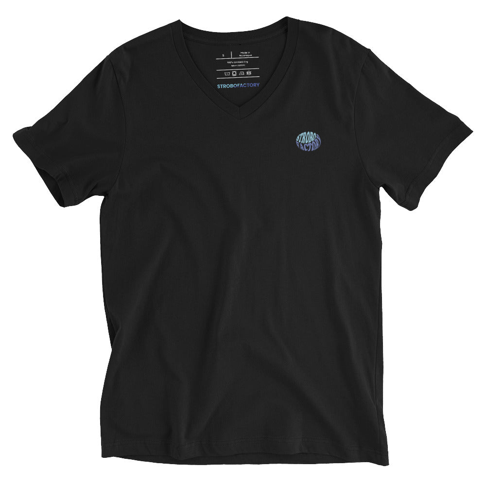 オリジナルロゴ ユニセックス 半袖VネックTシャツ