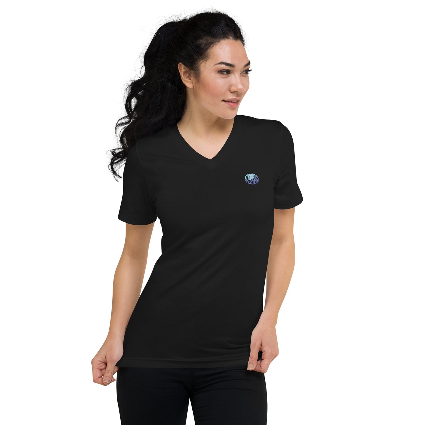 オリジナルロゴ ユニセックス 半袖VネックTシャツ